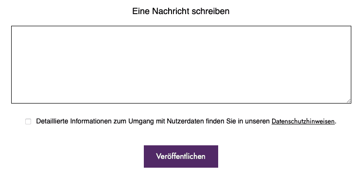 Kommentarbereich Designvorlage
