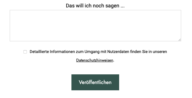 Kommentarbereich Designvorlage